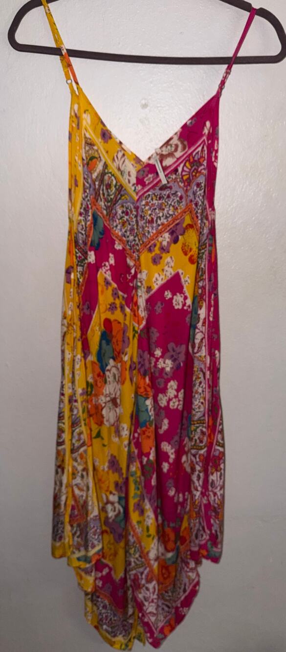 by Anthropologie Patchwork Floral Handkerchief Dress XS
